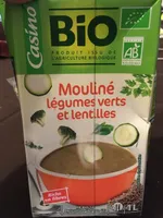 Mouliné de légumes verts et de lentilles bio