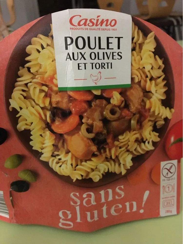 Poulet aux olives et Torti sans gluten