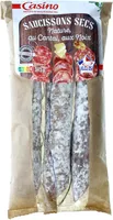 Saucissons secs nature, au Cantal et aux noix