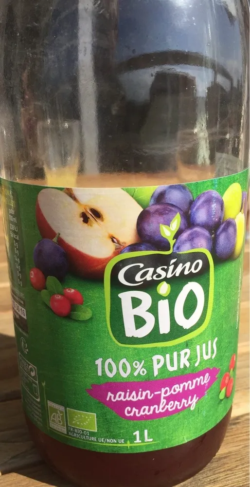 100% Pur Jus BIO Raisin Pomme Cranberry