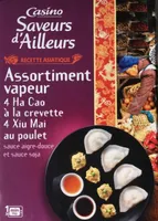 Assortiment vapeur Ha Cao crevettes et Xiu Mai poulet