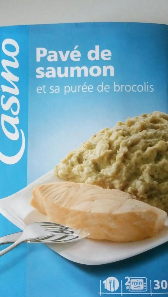 Pavé de saumon et sa purée de brocolis