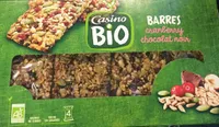 Barres Cranberry chocolat noir Casino Bio