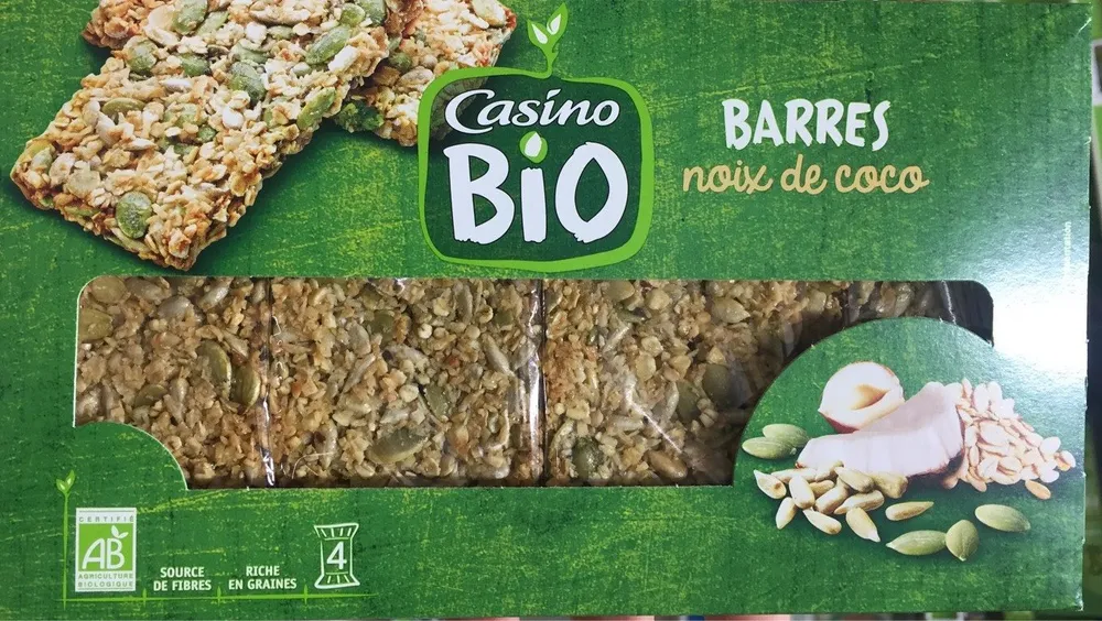 Barres noix de coco Casino Bio