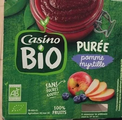 Purée PommeMyrtille sans sucres ajoutés