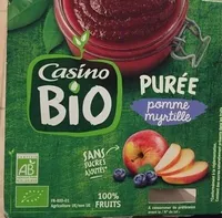 Purée PommeMyrtille sans sucres ajoutés