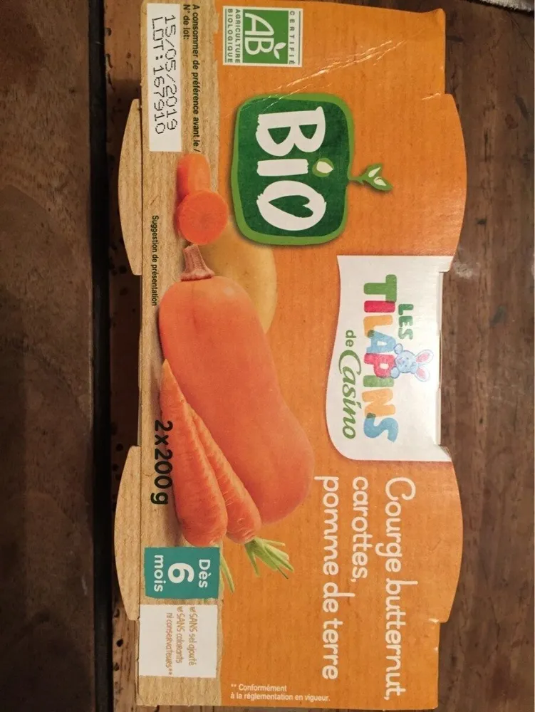 Courge butternut Carottes Pommes de terre BIO