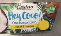 Spécialité végétale au lait de coco sur lit à l'ananas