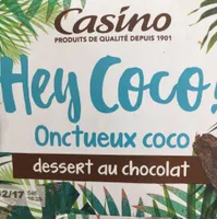 Hey coco! Onctueux coco Dessert au chocolat.