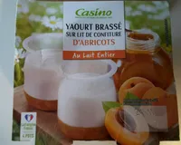 Yaourt brassé sur lit de confiture d'abricots - Au lait entier