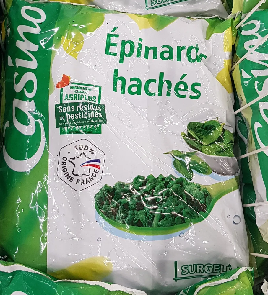 Epinards hachés