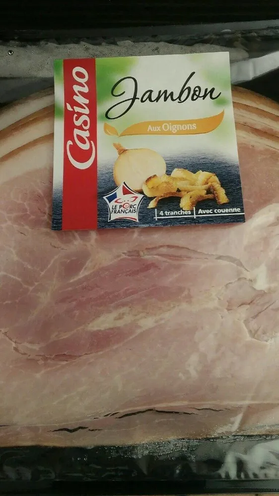 Jambon aux oignons avec couenne