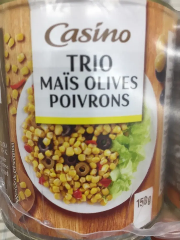 Maïs olives poivrons