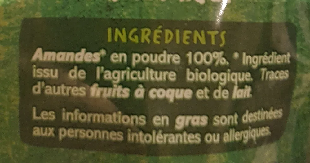 Amandes en poudre bio
