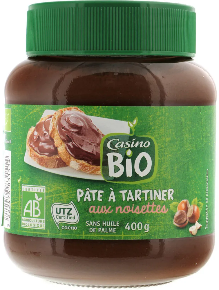 Pâte à tartiner BIO aux noisettes sans huile de palme