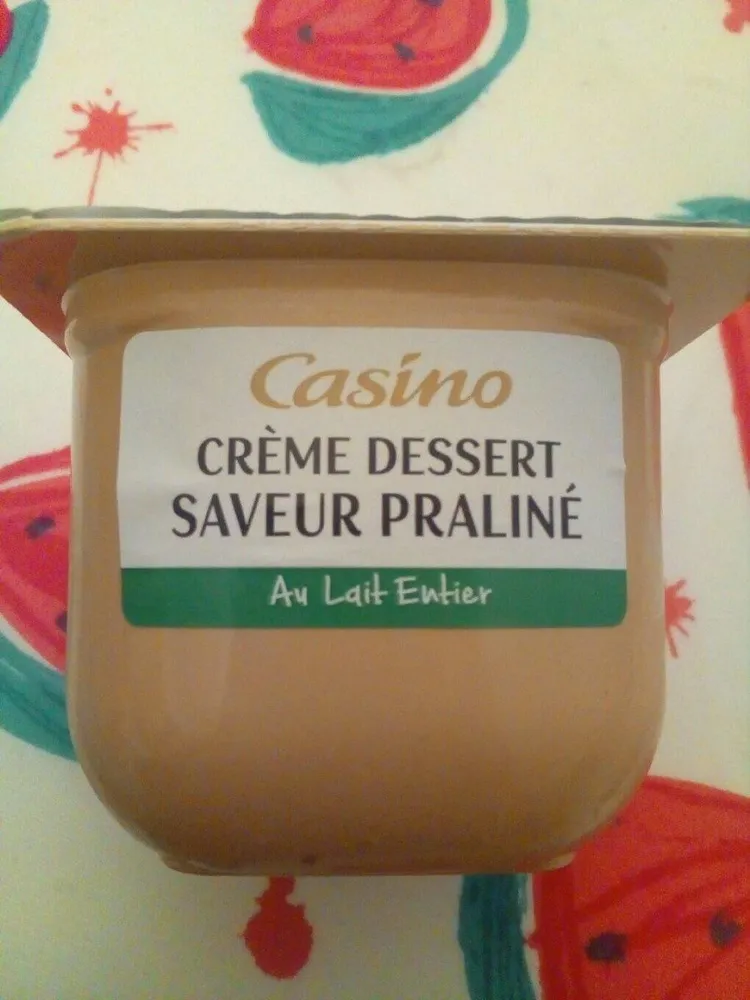 Crème dessert saveur praliné - Au lait entier