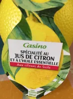 Spécialité au jus de citron et à l'huile essentielle. Citron de Sicile.