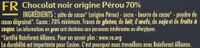 Chocolat noir 70% Pérou