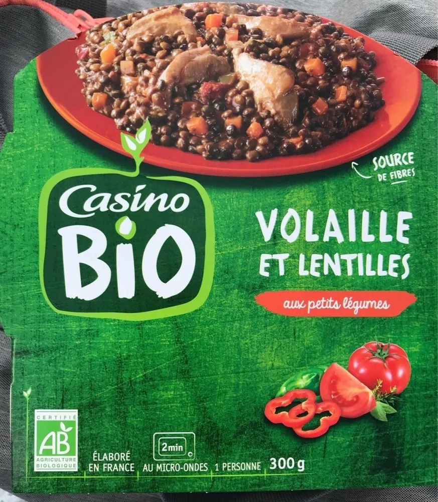 Volaille et lentilles aux petits légumes