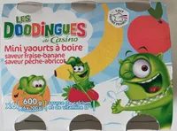 Petits yaourts à boire / fraisebanane/ pêcheabricot