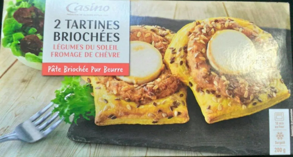 2 tartines briochées - Légumes du soleil fromage de chèvre