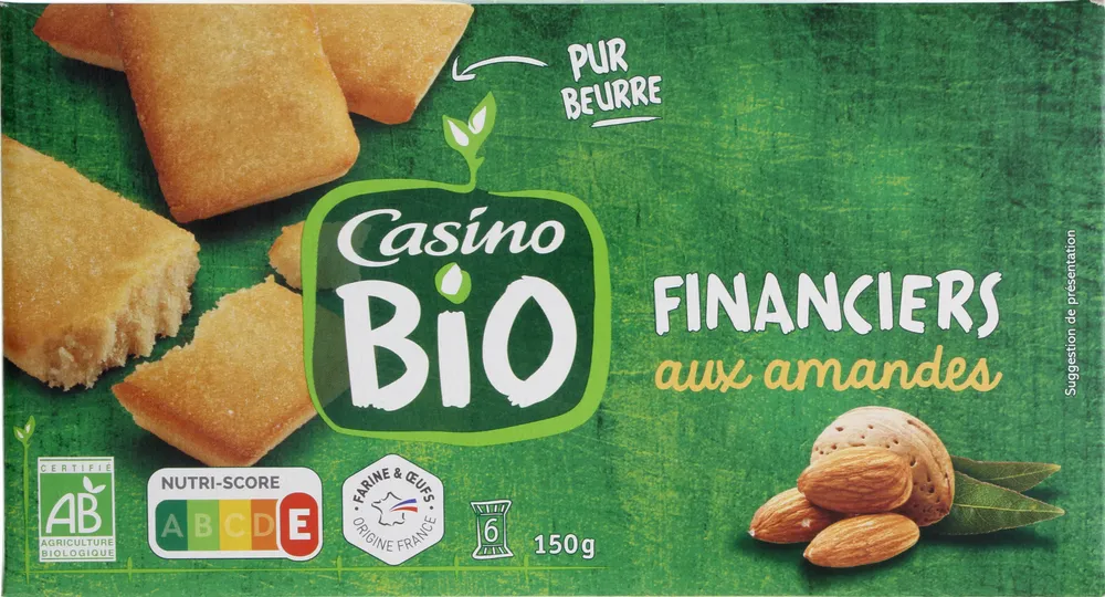 Financiers aux amandes bio