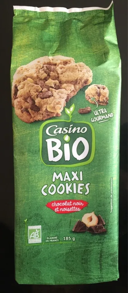 Maxi Cookies chocolat noir et noisettes BIO