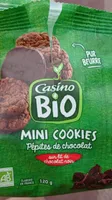 Mini Cookies pépites de chocolat noir sur lit de chocolat noir Bio