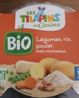 Légumes riz poulet avec morceaux BIO 18 mois