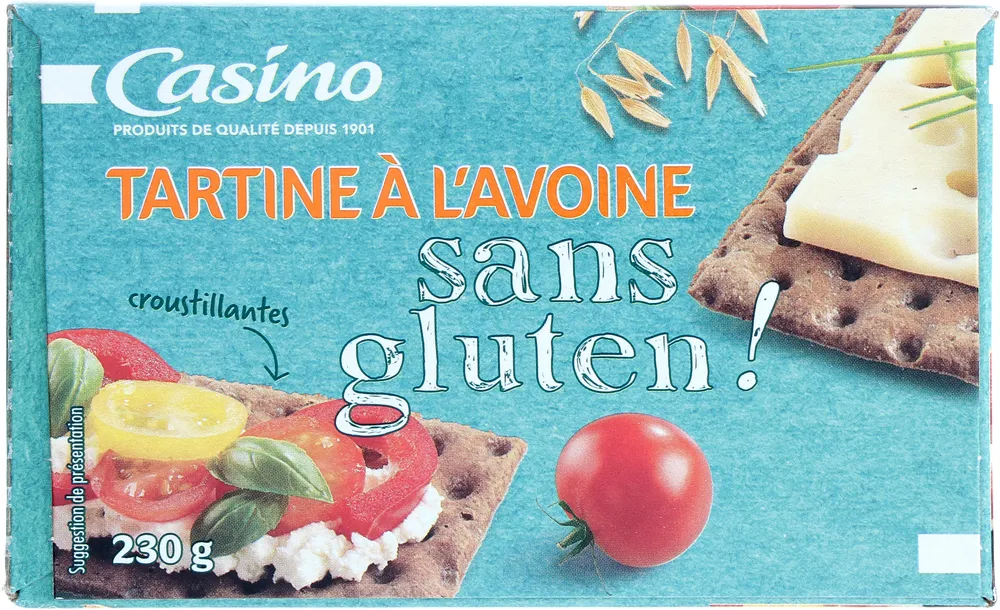 Tartine à l'avoine sans gluten