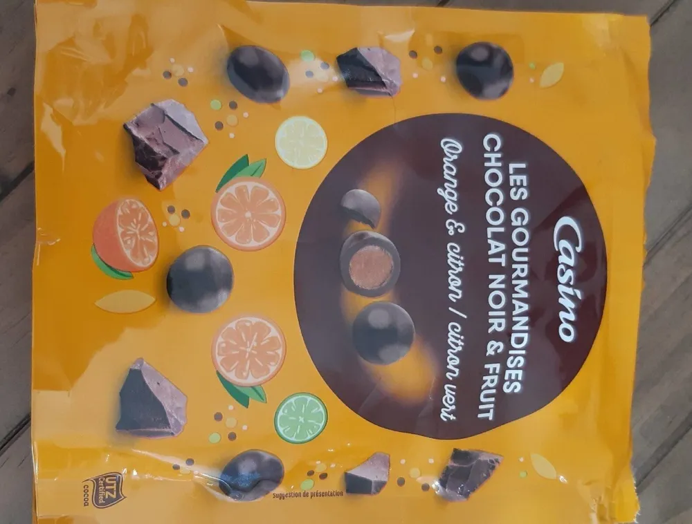 Les gourmandises chocolat noir et fruit - Orange et citron/citron vert