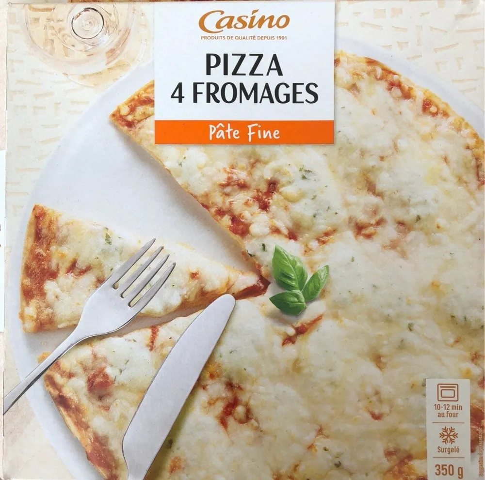 Pizza 4 fromages - Pâte fine