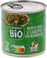 Petits pois carottes rondelles bio