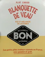 Blanquette de veau riz et mélange de légumes