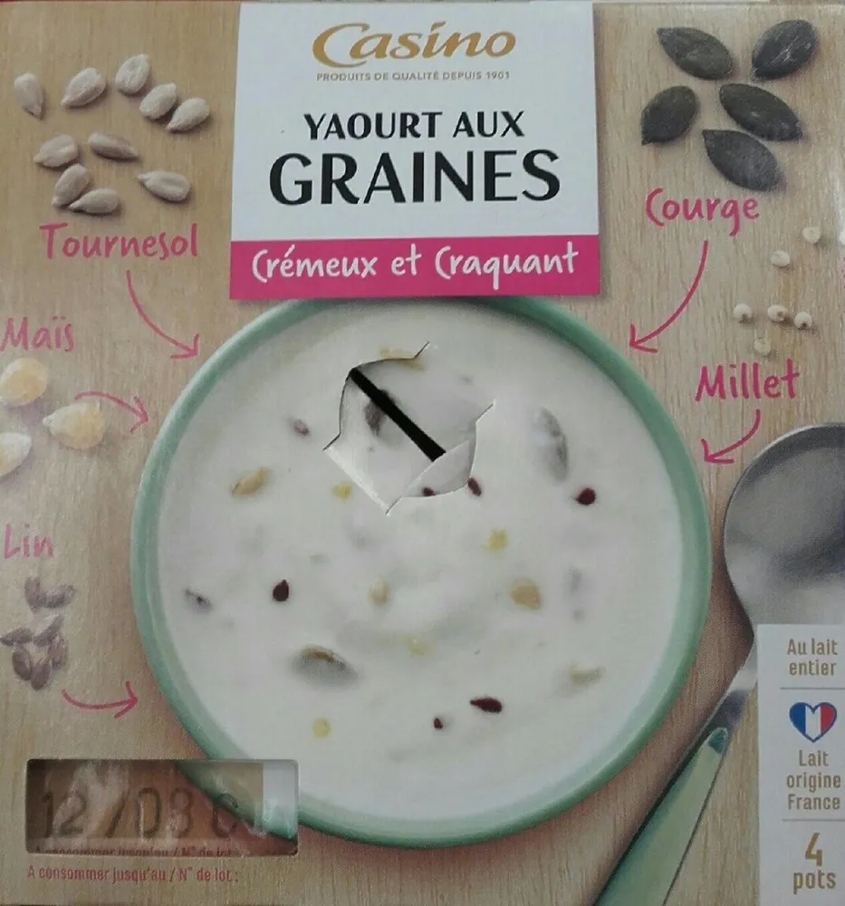 Yaourt crémeux aux graines