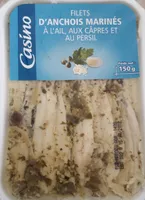 Filets d'anchois marinés à l'ail, aux câpres et au persil