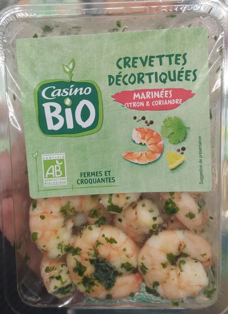 Crevettes décortiquées marinées citron & coriandre bio