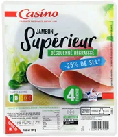 Jambon Supérieur Découenné Dégraissé 25 % de sel