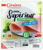 Jambon Supérieur Découenné Dégraissé 25 % de sel