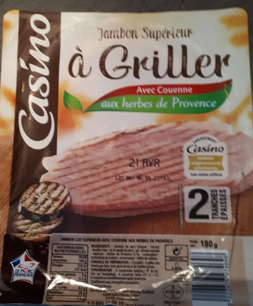 Jambon supérieur à griller avec couenne aux herbes de provencer VPF