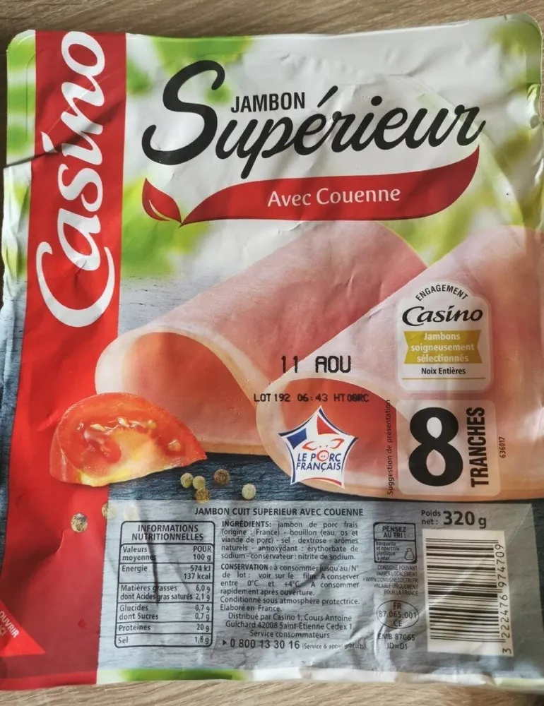 Jambon supérieur AC 8 tranches VPF