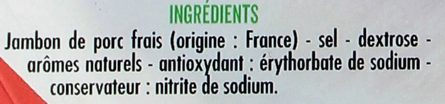 Jambon supérieur DD 8 tranches VPF