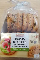 Toasts briochés au froment et aux graines