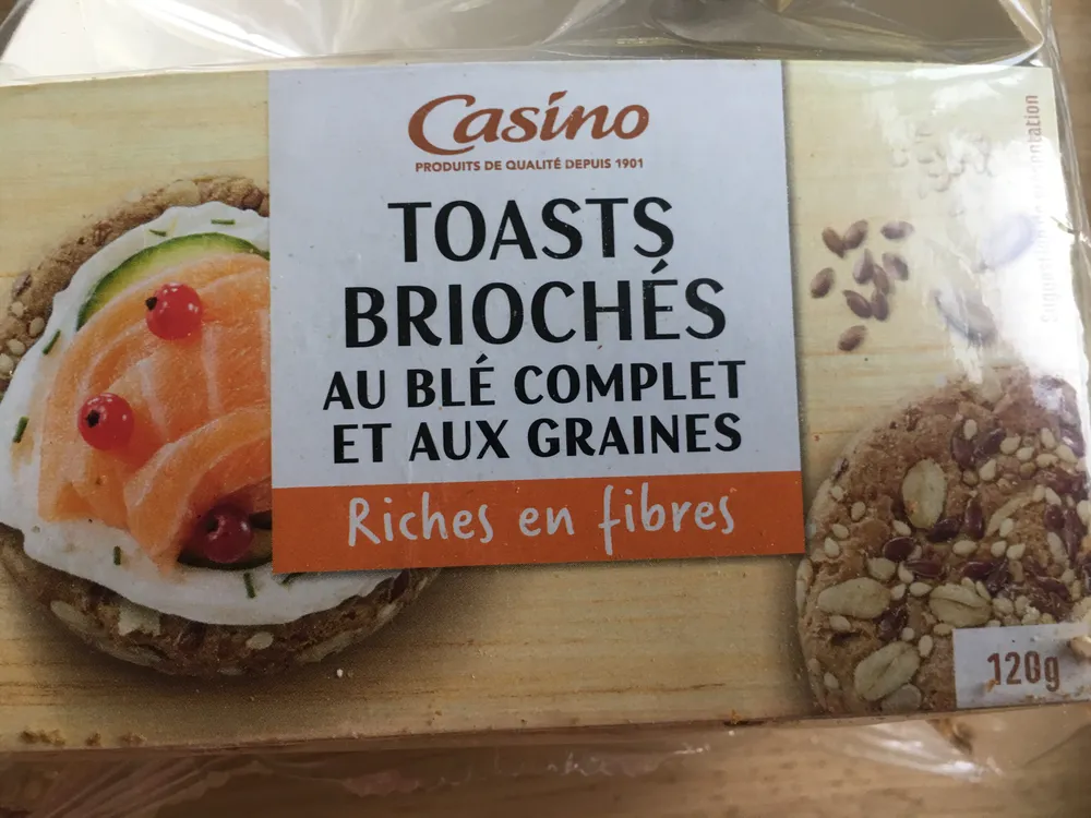 Toasts briochés au blé complet et aux graines