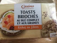 Toasts briochés au blé complet et aux graines