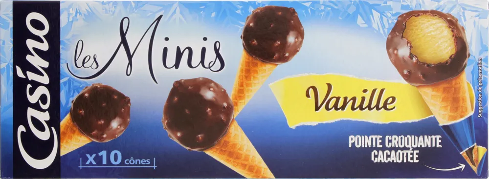 Les Minis - Cônes vanille x10