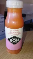Jus d'orange fraîchement pressé à la fraise