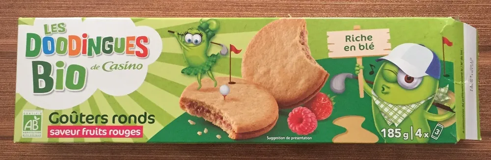 Goûters ronds saveur fruits rouges bio