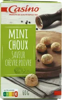 Mini Choux Chèvre Poivre .