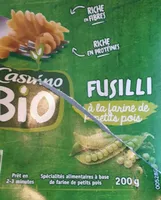 Fusilli à la farine de petits pois BIO - Spécialités alimentaires à base de farine de petits pois